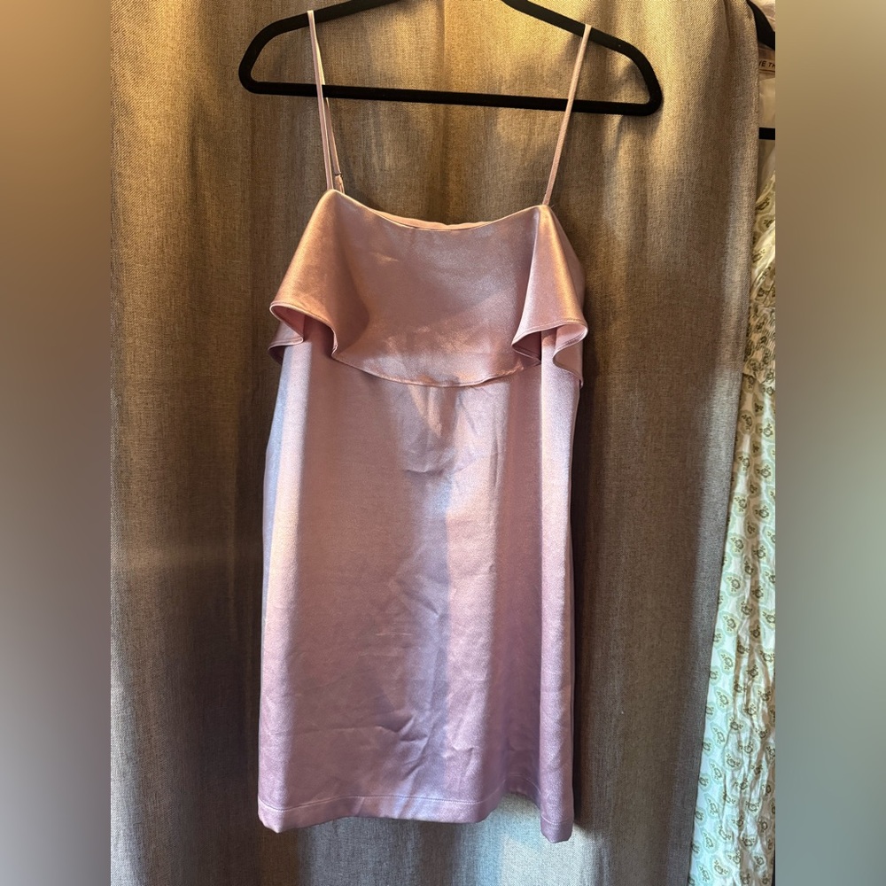 Kimchi Blue Pink Satin Shift Mini Dress